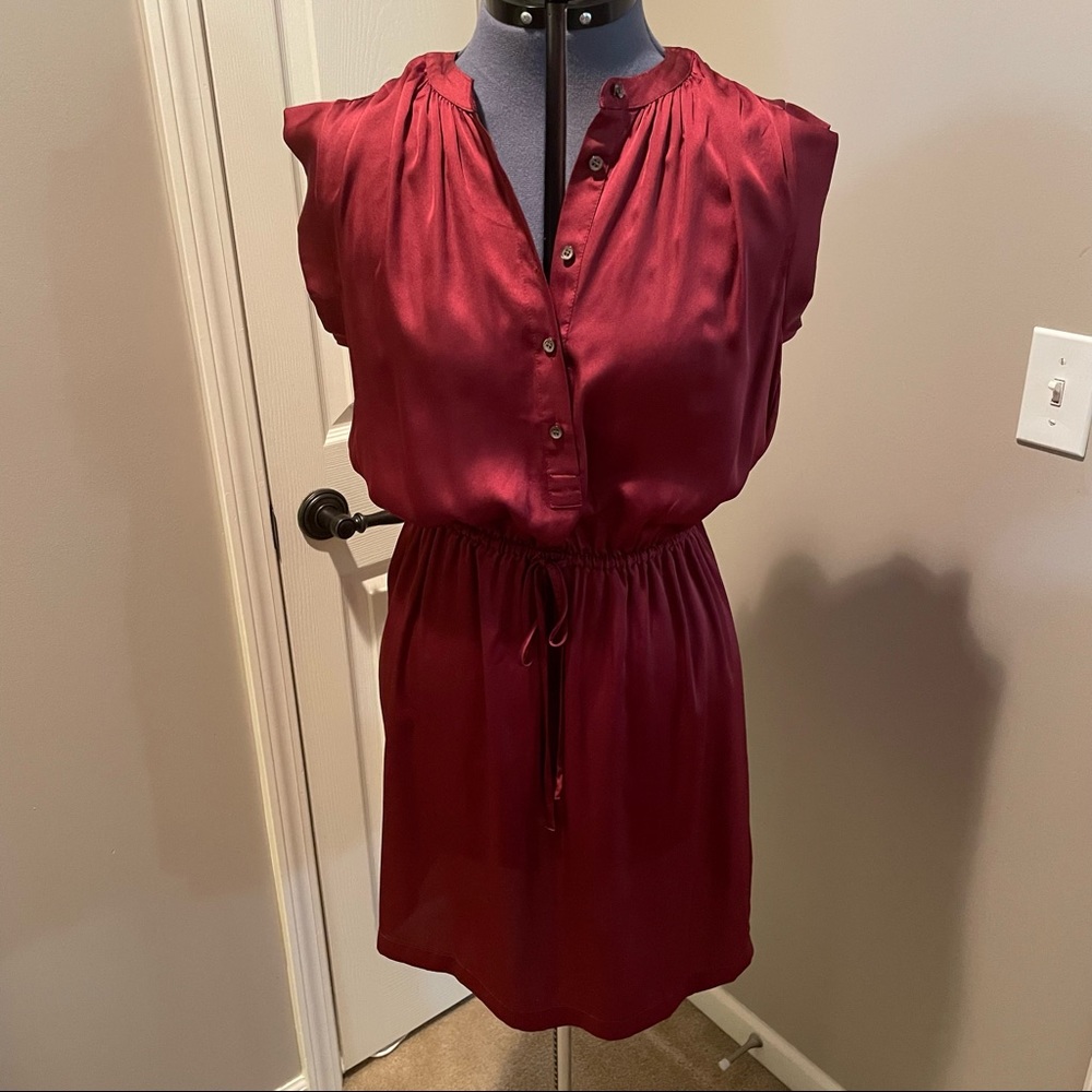 Loft button front dress NWT